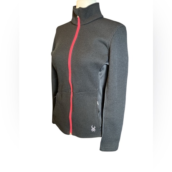 Spyder Core Women's Black Performance Jacket with Pink Accents Size L - Picture 2 of 7